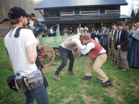 Locally Shot "America's Feud" Documentary Airs June 2 on History Channel Reenactment of feud scenes at Heritage Farm, courtesy Trifecta Productions